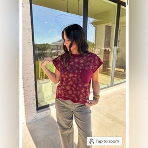 Entro: Scalloped Hem Leopard Print Sweater Size Small (NWT & Boutique)